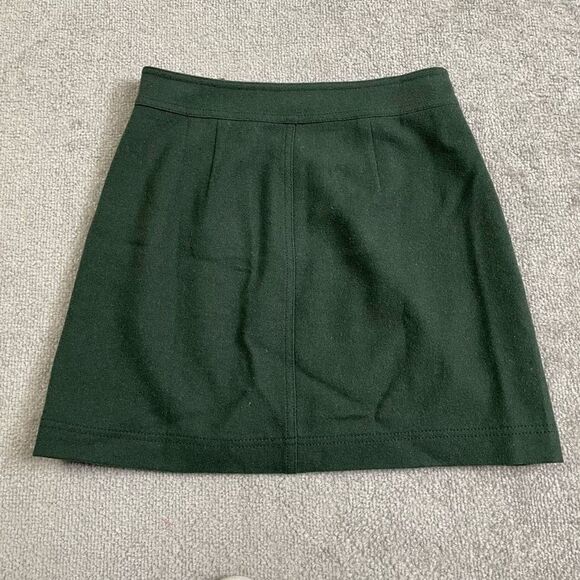 Madewell Forest Green Mini Skirt with Zippers - Picture 3 of 5